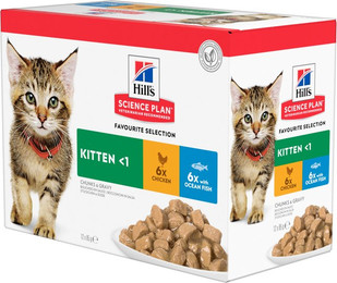 Produktbild von Hill's Science Plan Kitten Huhn & Seefisch - 12 x 85 g