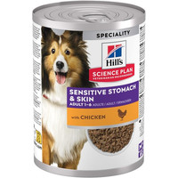 Produktbild von Hill's Science Plan Mousse Adult Sensitive Stomach & Skin Huhn - 12 x 370 g