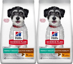 Produktbild von Hill's Science Plan Perfect Weight + Active Mobility Adult Small & Mini mit Huhn - 2 x 6 kg