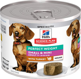 Produktbild von Hill's Science Plan Perfect Weight Adult Small & Mini Mousse Truthahn - 12 x 200 g