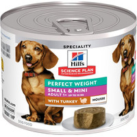 Produktbild von Hill's Science Plan Perfect Weight Adult Small & Mini Mousse Truthahn - 24 x 200 g