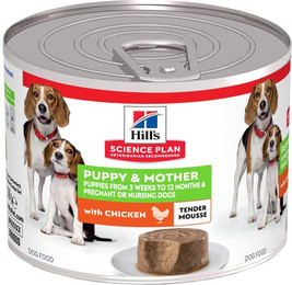 Produktbild von Hill's Science Plan Puppy & Mother Tender Mousse Huhn - 12 x 200 g