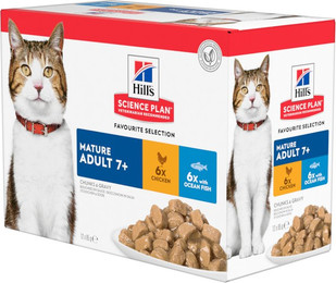 Produktbild von Hill's Science Plan Senior 11+ Huhn - 12 x 85 g