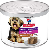 Produktbild von Hill's Science Plan Sensitive Stomach & Skin Small & Mini Mousse Truthahn - 48 x 200 g