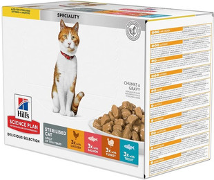 Produktbild von Hill's Science Plan Sterilised Cat Adult Nassfutter - 12 x 85 g