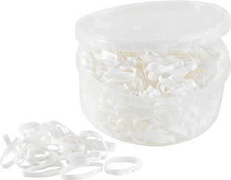 Produktbild von Hippo-Tonic Silikon Gummibänder weiß