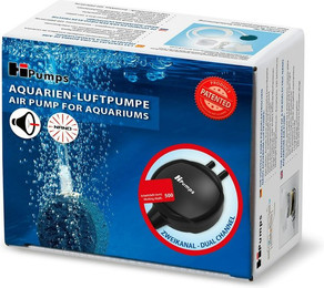 Produktbild von HiPumps Nano Piezo Luftpumpe Zweikanal schwarz (2x13 L/h)