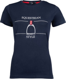 Produktbild von HKM Damen Equine Sports Style T-Shirt dunkelblau