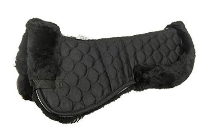 HKM Echt Lammfell Sattelkissen schwarz – Bild 1 von 4