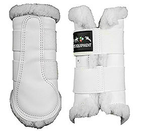 HKM Gamaschen Comfort Teddyfutter Lederimitat Weiß S – Bild 1 von 4