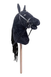 Produktbild von HKM Hobby Horse Bobby Steckenpferd schwarz mit abnehmbarer Trense