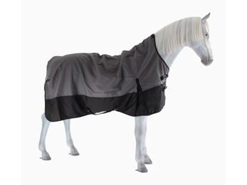 HKM Regendecke by HorSeven 1200D High Neck mit Polarfleece 0g  - grau/schwarz – Bild 1 von 6