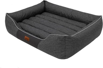 Produktbild von Hobbydog Comfort Hundebett XL 85x65cm Schwarz Ökoleinen