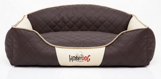 Produktbild von Hobbydog Hundebett Elite aus Kunstleder, braun/beige, XL