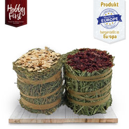 Produktbild von HobbyFirst - HopeFarms Heurollen - Apfel & Hagebutte - 200 g