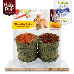 Produktbild von HobbyFirst - HopeFarms Heurollen - Karotte & Paprika - 200 g