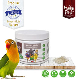 Produktbild von HobbyFirst - King Orni Calcia - Futterzusatz Calcium und Vitamin D - Vögel - 200 g