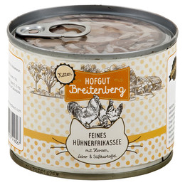 Produktbild von Hofgut Breitenberg Cat Kitten feines Hühnerfrikasse - 12 x 180 g