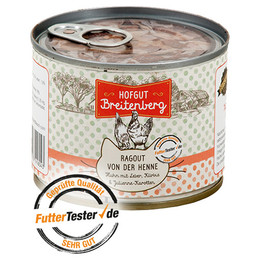 Produktbild von Hofgut Breitenberg Cat Ragout von der Henne Huhn - 12 x 180 g