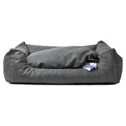 Holland Animal Care Hundebett Let's Sleep Sweet Dreams mit Kissen anthrazit – Bild 1 von 3