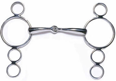 Produktbild von Holländisches Gelenkgebiss mit 3 oder 4 Ringen für Pferde Weatherbeeta Korsteel