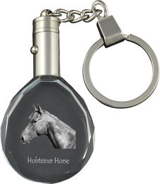 Produktbild von Holsteiner Horse - pendant with a picture of a horse, crystal key ring in a gift box, unique gift by Art-Dog brand transparent