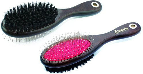 Produktbild von Holzbürste für Mähne und Schweif mit Griff für Pferde Umbria Equitazione