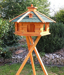 Produktbild von Holzdekoladen Maxi Vogelhaus mit Ständer 67x45 cm behandelt