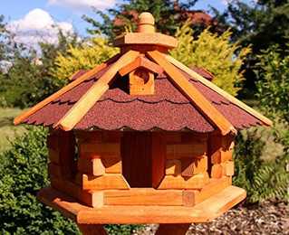 Produktbild von Holzdekoladen Vogelhaus mit Bitumenschindeln Typ 4