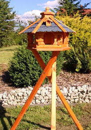 Holzdekoladen Vogelhaus mit Ständer 48 x 33 cm – Bild 1 von 5