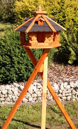 Produktbild von Holzdekoladen Vogelhaus mit Ständer Größe L
