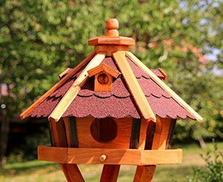 Produktbild von holzdekoladen Vogelhaus Typ 23 (Rot, ohne Ständer)
