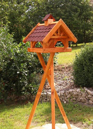 Produktbild von Holzdekoladen Vogelhaus XXL Vogelhaus behandelt 52x50cm Typ 34 wahlweise mit Ständer und Solar