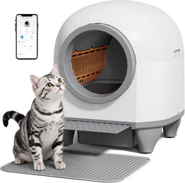 Produktbild von HOMALL Selbstreinigende Katzentoilette 80L mit App-Steuerung - 80 l