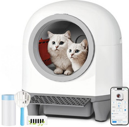 Produktbild von HOMALL Selbstreinigende Katzentoilette XXL 80L mit APP-Steuerung - 80 l
