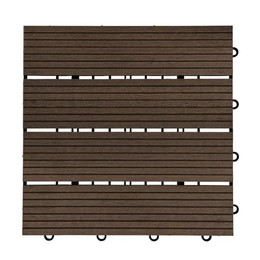 Produktbild von HOME DELUXE WPC Klickfliese BAVARO Dunkelbraun - 11 x 0,09 m