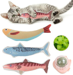 Produktbild von HOMEBASICS Set Katzenspielzeug Fisch Matatabi Ball Plüschspielzeug Dünner Ball Matatabi Spielzeug Katzenball Katzenkauspielzeug Spielzeug Rotation Hilft Der Verdauung Kauspielzeug Katzenspielzeug