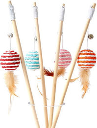 HomeBella Tier-Beschäftigungsspielzeug Katzenspielzeug - K-08 zufällige Farbe, Katzenangel Kauspielzeug zum Spielen Beißen Kauen – Bild 1 von 3