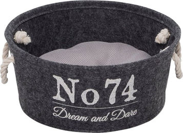 Produktbild von Homecollection Filzkorb für Katzen und kleine Hunde grau