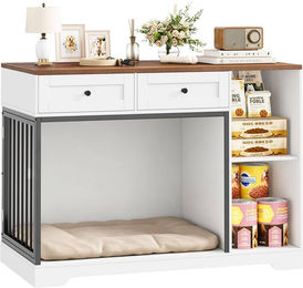 Produktbild von Homfa Hundehütte Hundebox Hundehaus, mit Schubladen