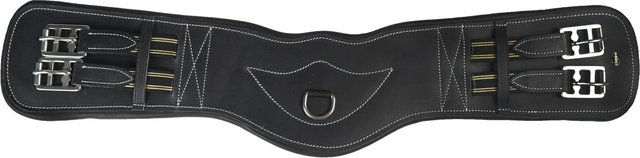 Horka Dressur-Gurt aus Leder schwarz/silber – Bild 1 von 2