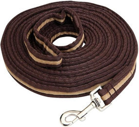 Produktbild von Horka Longierleine mit Karabinerhaken Polyester 8 Meter braun - 8 m