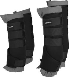 Horka Stallgamaschen Transport-/Stabilitätsschutz-Set grau/schwarz 4-teilig Größe S – Bild 1 von 2