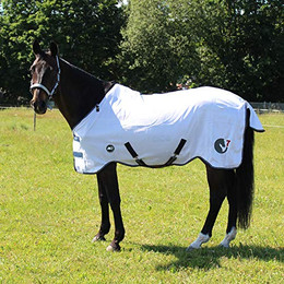 Produktbild von HorSeven Fly Protect Fliegendecke weiß/marine