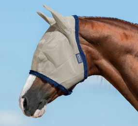 Produktbild von Horseware Fliegenmaske Amigo Fly Mask Oatmeal/Navy