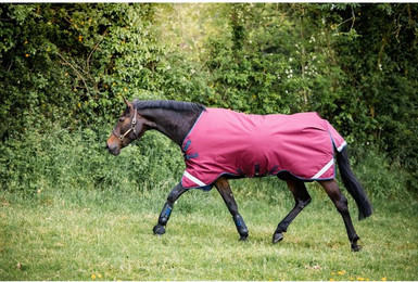 Produktbild von Horseware Rambo Original with Leg Arches Turnout Lite 0g - Burgundy