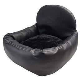 Hossi's Wholesale Hundeautositz mit Sicherheitsgurt Kunstleder schwarz 50x55x20cm – Bild 1 von 7