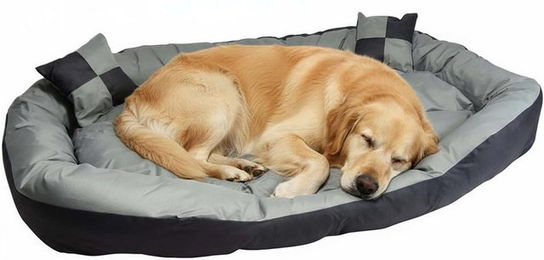 Hossi's Wholesale Tierbett Tierbett Hundekissen Hundebett XL 150x120x25cm grau weich waschbar – Bild 1 von 5