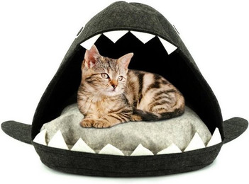 Produktbild von HTI-Living Katzenliege Katzenhaus mit Kissen Haiform