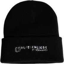 Produktbild von Hufeisenliebe Beanie Mütze schwarz